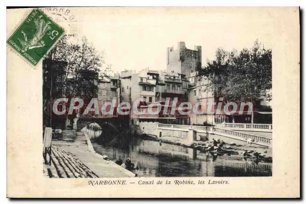 NARBONNE — Canal de la Robine, die Waschhäuser — L. Janson, Verlag - Vorderseite