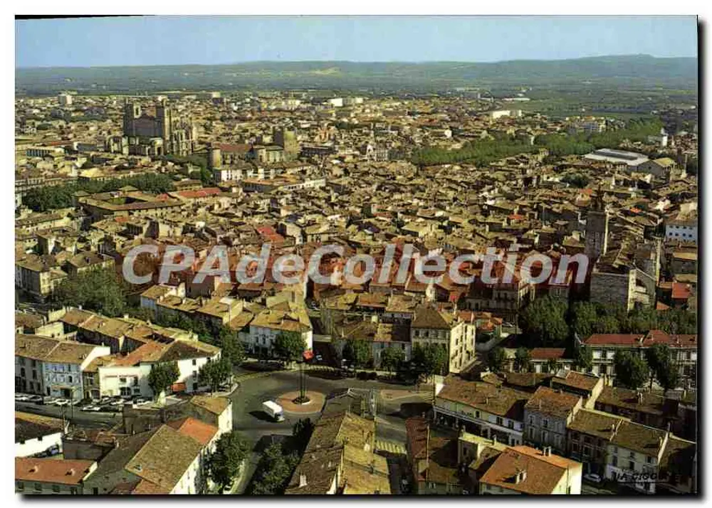 NARBONNE (Aude) — Luftbild der Place des Pyrénées — Editions "La Gigogne" - Vorderseite