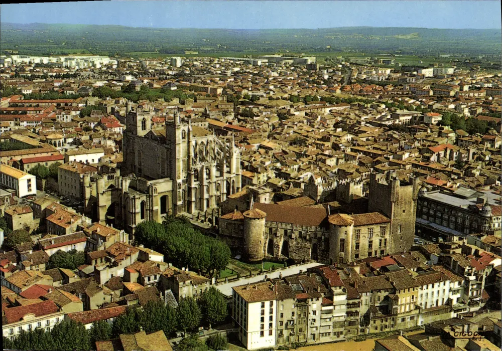 NARBONNE (Aude) — Widok z powietrza — Wydawnictwo 'La Cigogne' - Awers