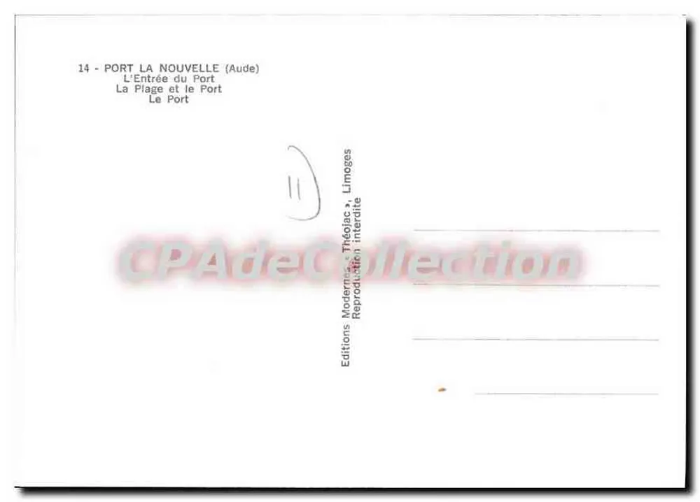 Port La Nouvelle — Panoramablick — Editions Modernis Théoïac - Rückseite