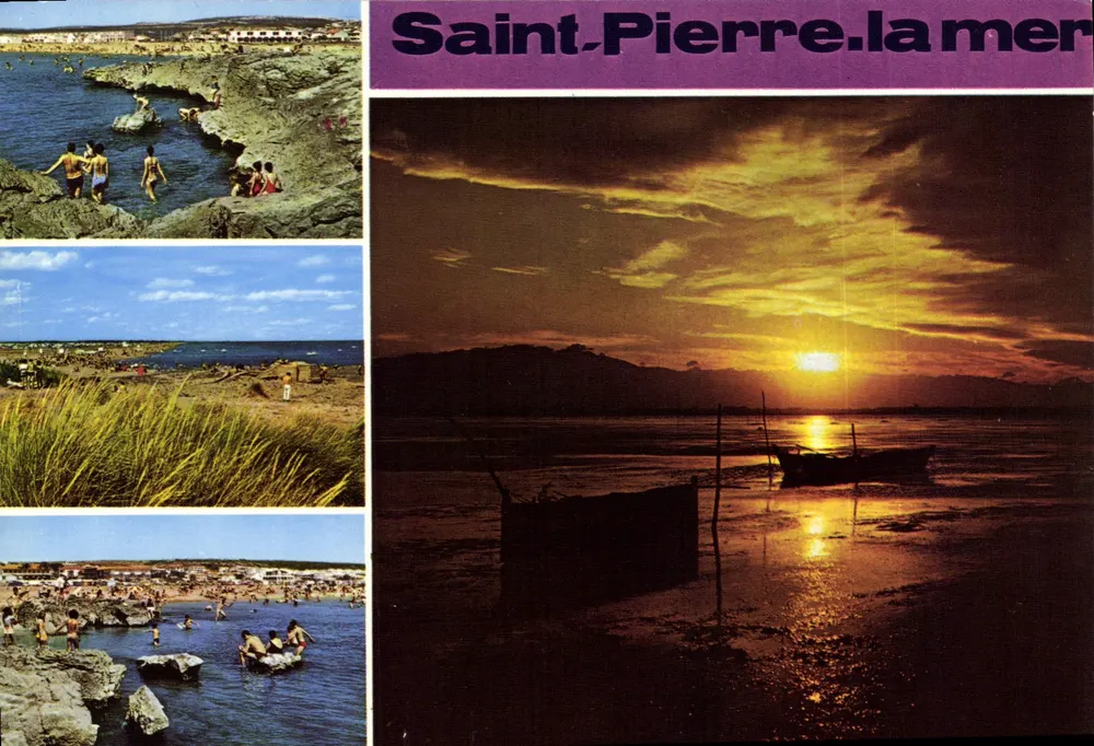 Saint-Pierre-la-Mer — Strand und Felsen — Editions Théojac - Vorderseite