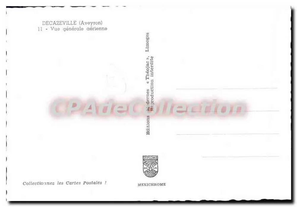 Decazeville (Aveyron) — Vista generale aerea — Edizioni « Théojac » - Verso