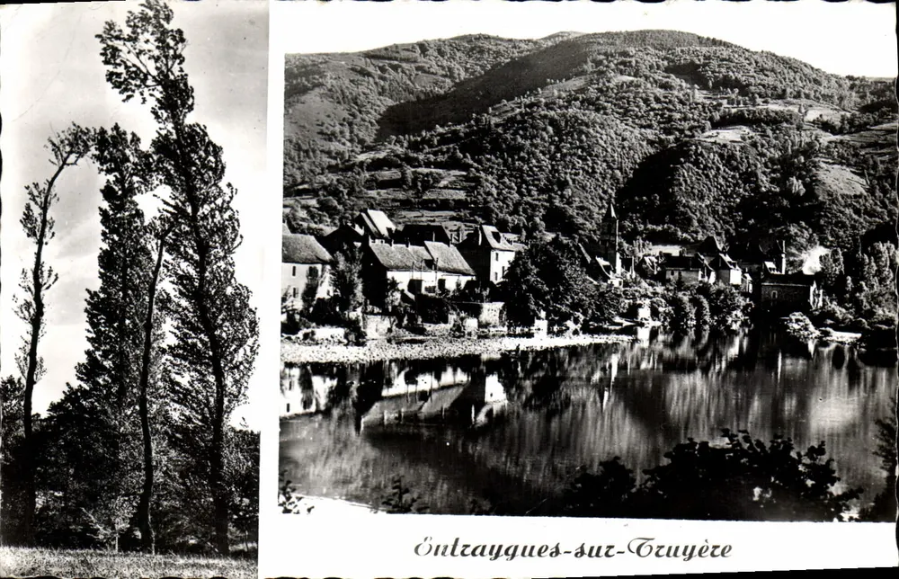 Entraygues-sur-Truyère — vista do vilarejo e do rio — editor C.2005 - Frente