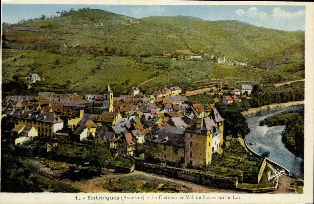 Entraigues (Aveyron) — Der Schloss und Val de Saure am Lot — Edition Lacaigue, n°1 - Vorderseite