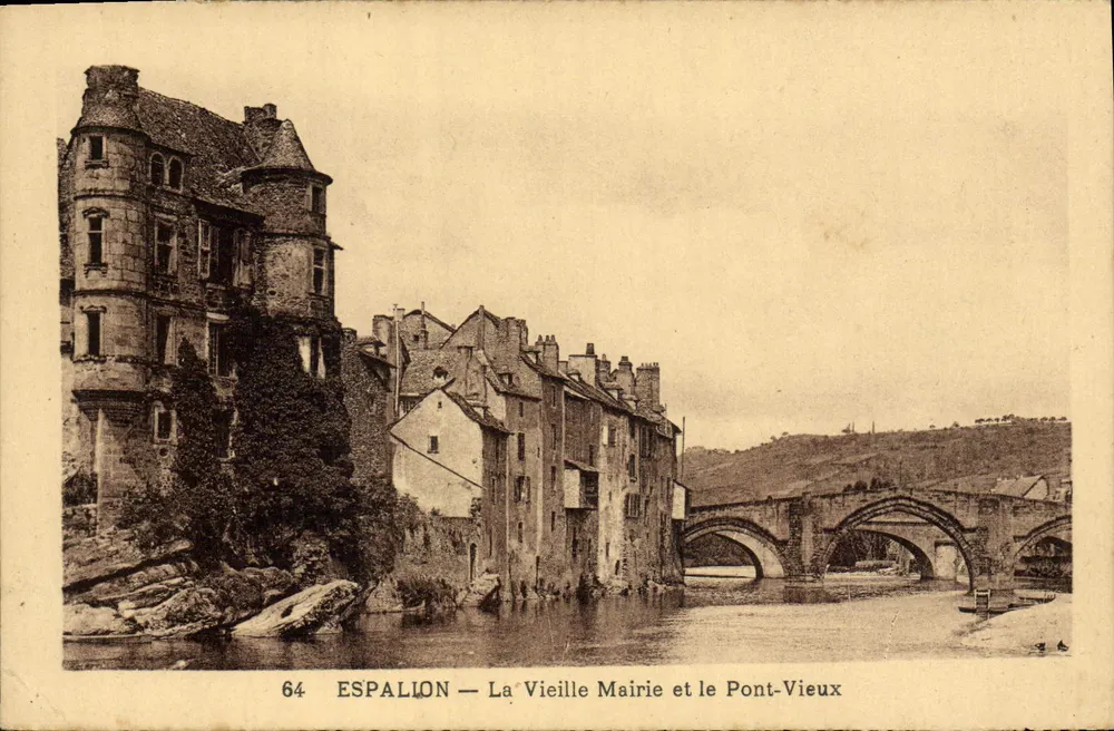 Espalonn — Das Alte Rathaus und der Alte Brücke — Verlag G. A. n°64 - Vorderseite