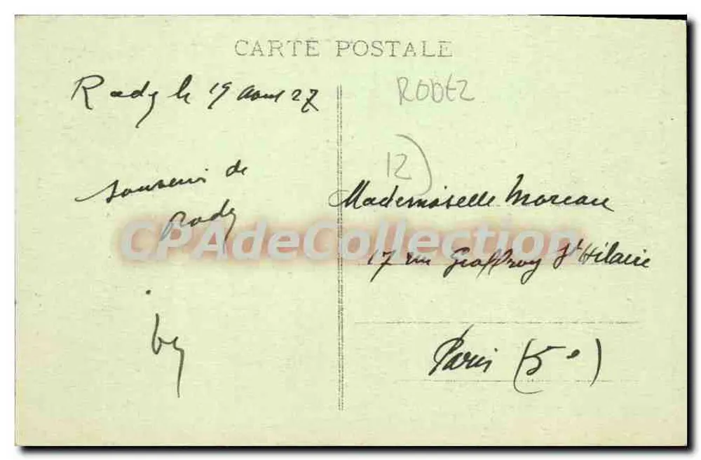 Rodez (Aveyron) — A Catedral (Lado Oeste) — Imp. P. Carrère, Rodez, n°66 - Verso