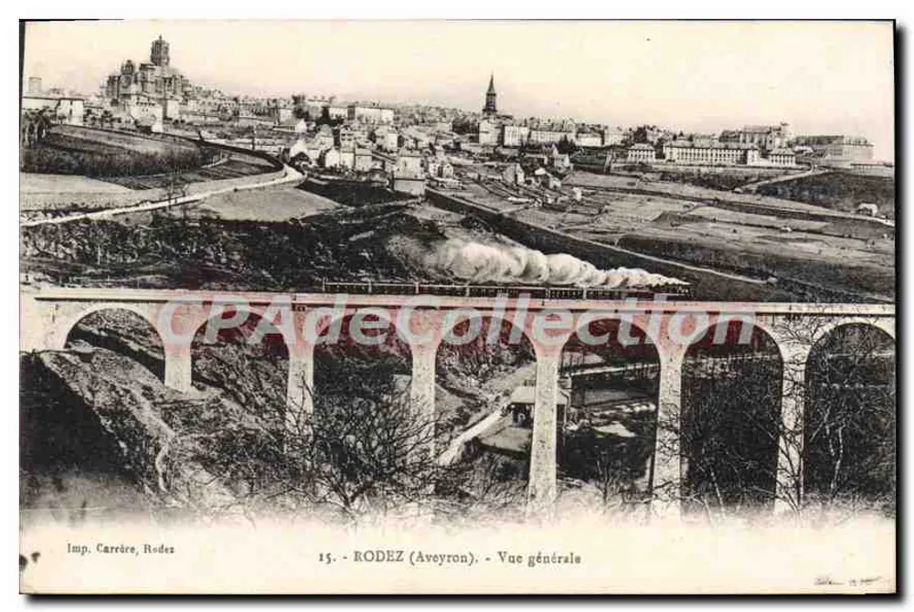 Rodez (Aveyron) — Vista geral — Imp. Carebère, Rodez, n°15 - Frente