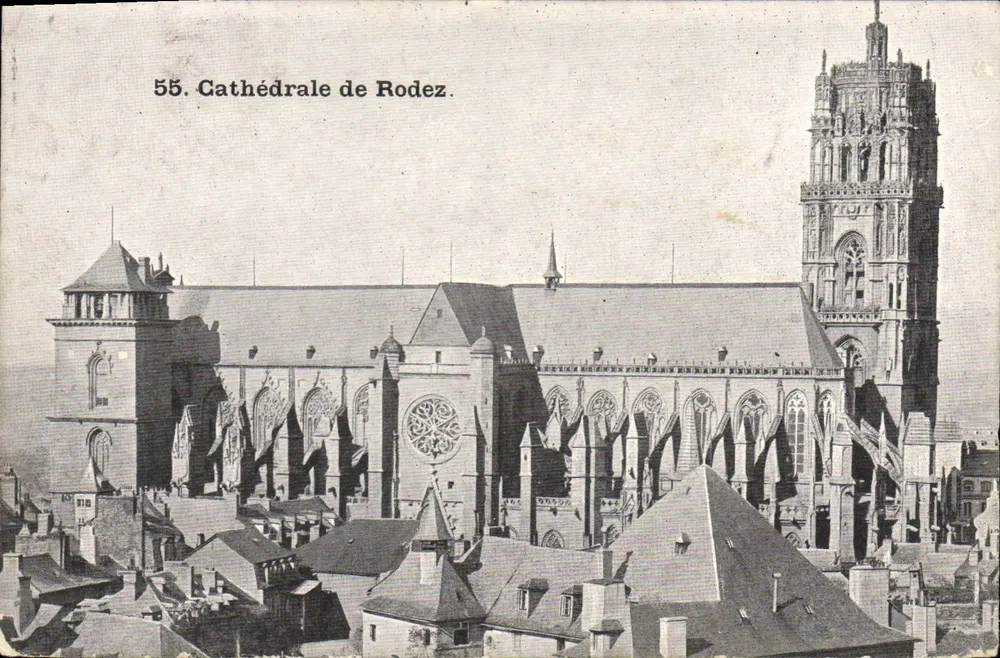 Catedral de Rodez — vista panorâmica — série 55 - Frente