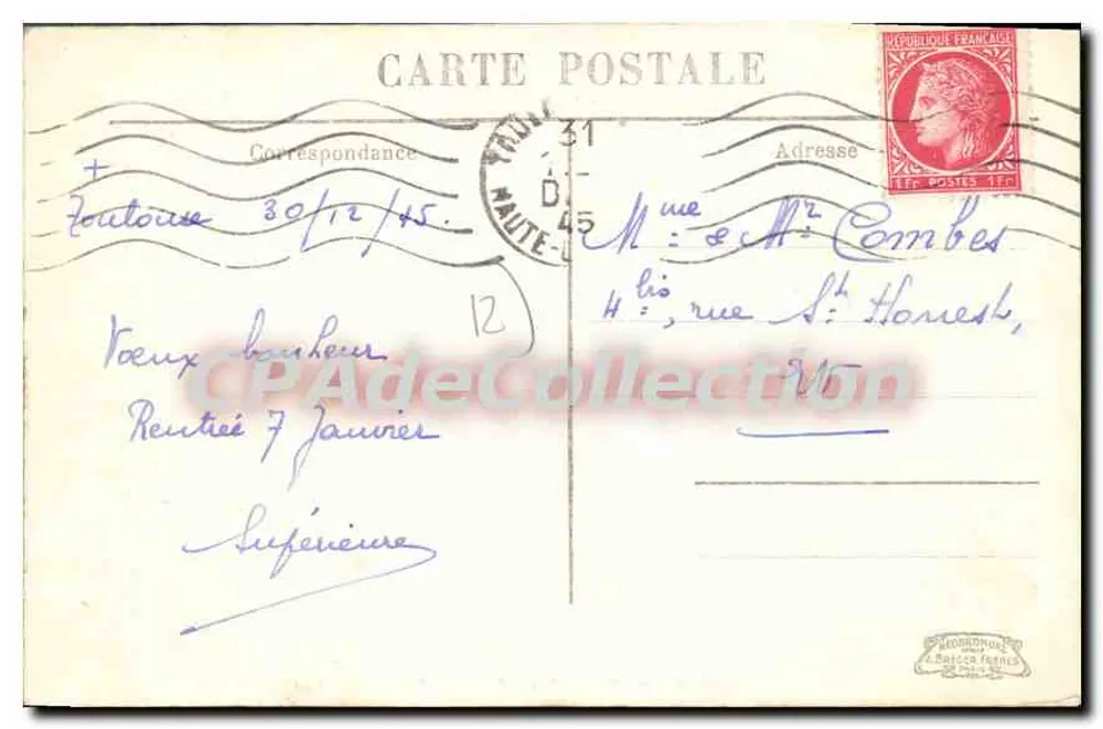 Instituição Santa Geneviève - Rodez - Fachada Sul - Verso