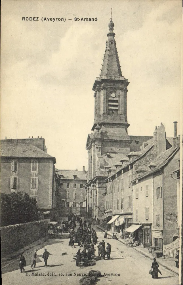 Rodez (Aveyron) — Igreja de São Amândio — D. Malzac, editor, 12, rua Nova, Rodez Aveyron - Frente