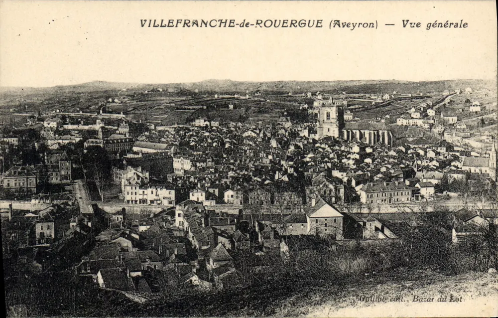Villefranche-de-Rouergue (Aveyron) — Allgemeiner Blick — Guillot édit. Bazar du Kot - Vorderseite
