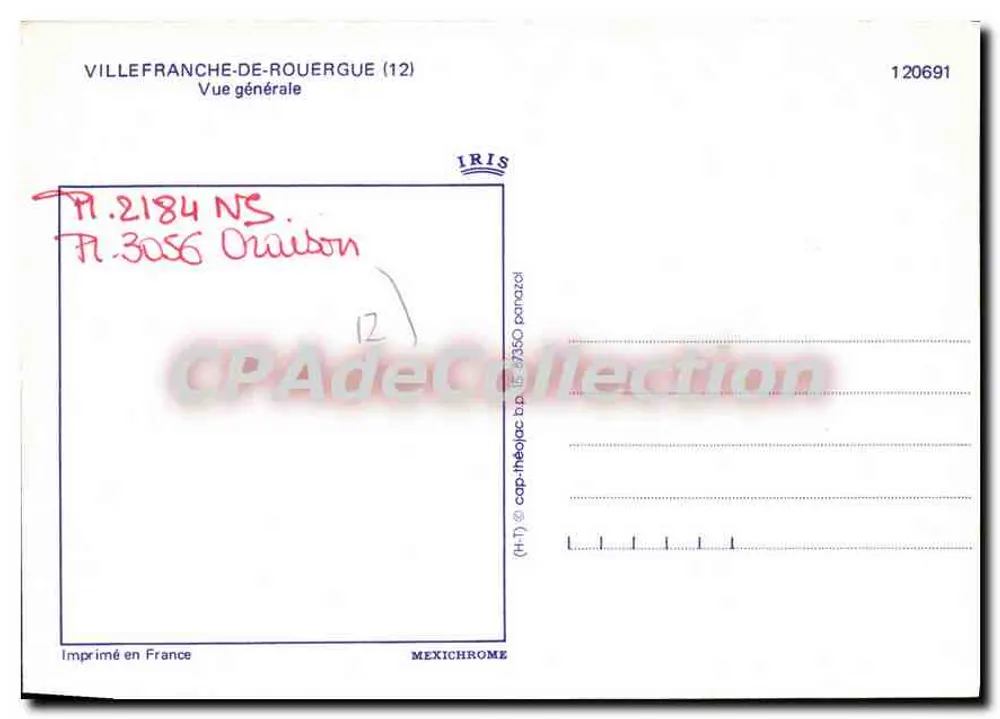 Villefranche-de-Rouergue — Vista geral — IRIS - Verso