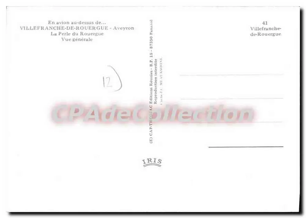 Villefranche-de-Rouergue — Die Perle des Rouergue — Éditions Réunies - Rückseite