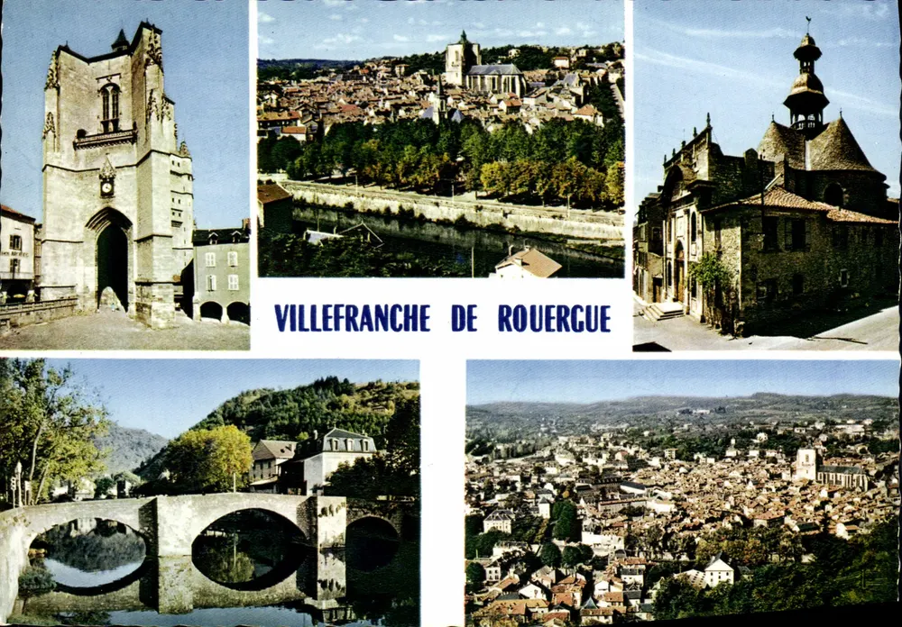 Villefranche de Rouergue — vista panorâmica e monumentos — Edições Mexichrome - Frente