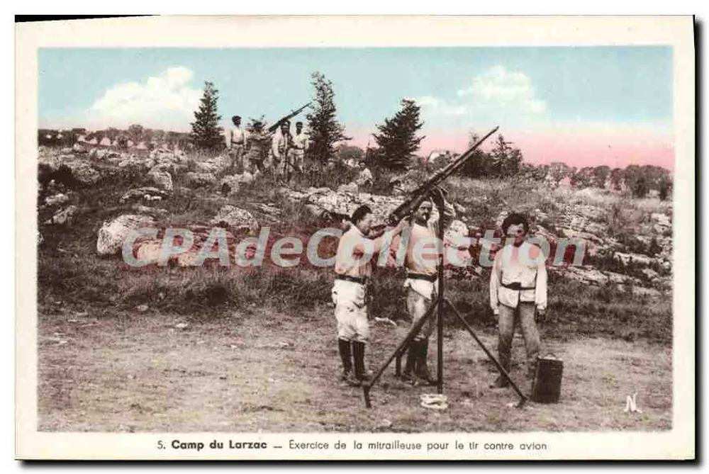 Camp du Larzac — Maschinengewehr-Übung für Flugabwehrschuss - Vorderseite