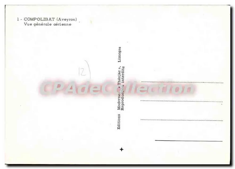 Compolibat (Aveyron) — Vista geral aérea — Éditions Théoljac, Limoges - Verso