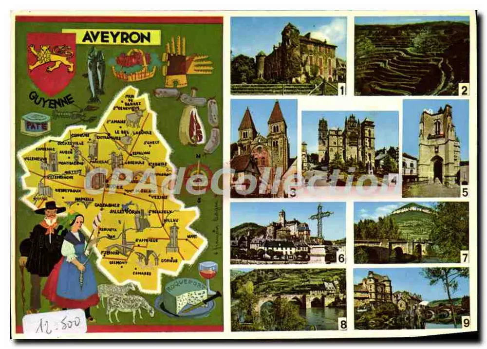Aveyron — Touristische Karte — CAP-THEMA - Vorderseite