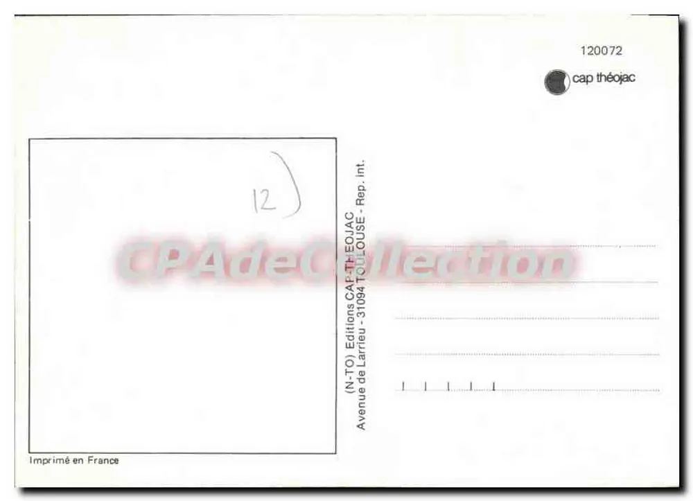 Entwicklung des Vioulou und des Viaur Supérieur — Verleger cap théojac, Nr. 120072 - Rückseite