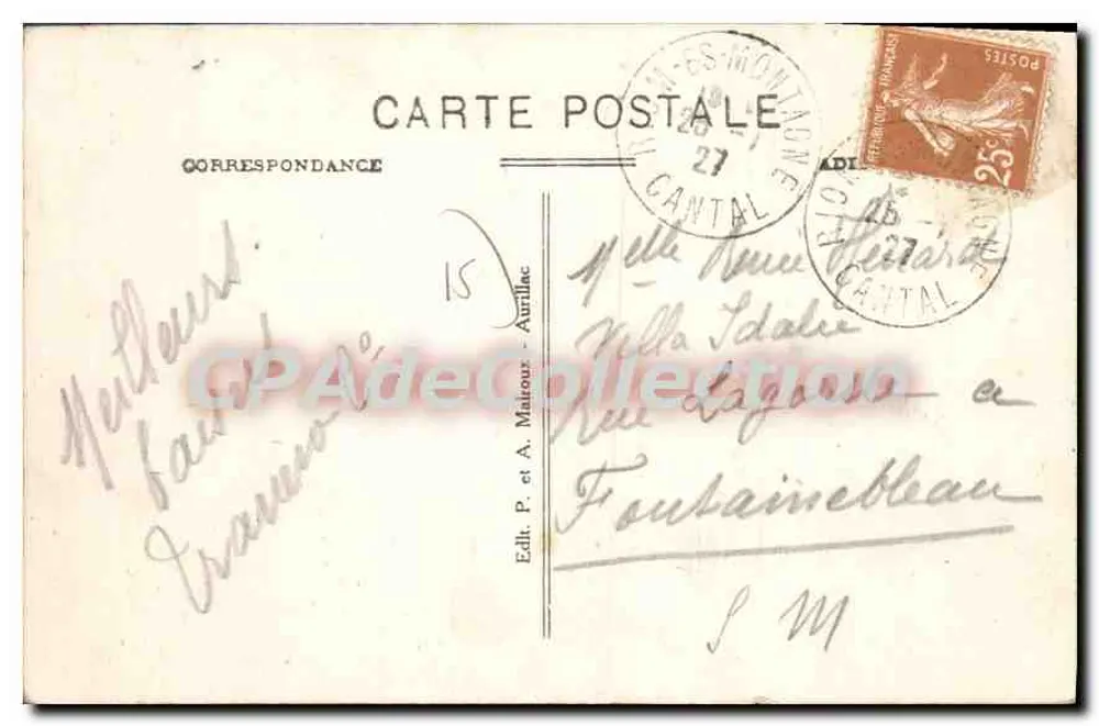 Riom-ès-Montagne — Allgemeine Ansicht — Verlag P. et A. Maitour, Aurillac - Rückseite