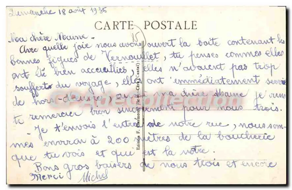 Vic-sur-Cère - Casa dos Príncipes de Mônaco - Verso