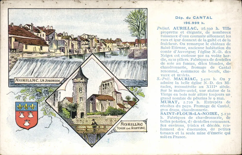 Aurillac — A Jordanne e Torre de Roffiac — Dép. do Cantal - Frente