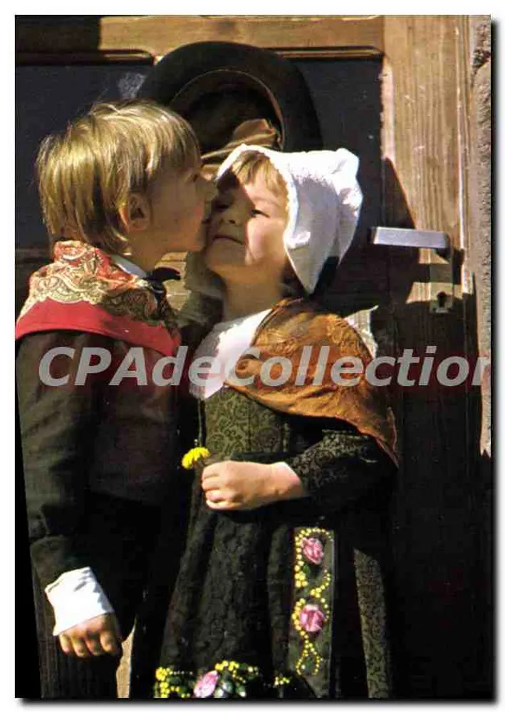 Kinder in traditionellen Kleidern — Volksguppe « La Bourrée de Murat » — Editions de Larrieu, Toulouse - Vorderseite