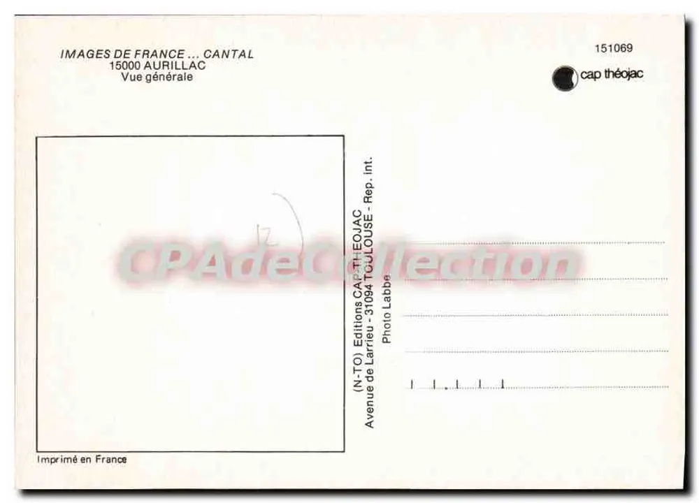 Aurillac — Allgemeiner Blick — Images de France, Cap Théojac, n°151069 - Rückseite