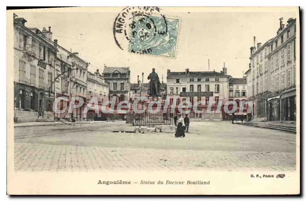 Angoulême — Statua Doktora Bouillanda — B. F., Paryż - Awers