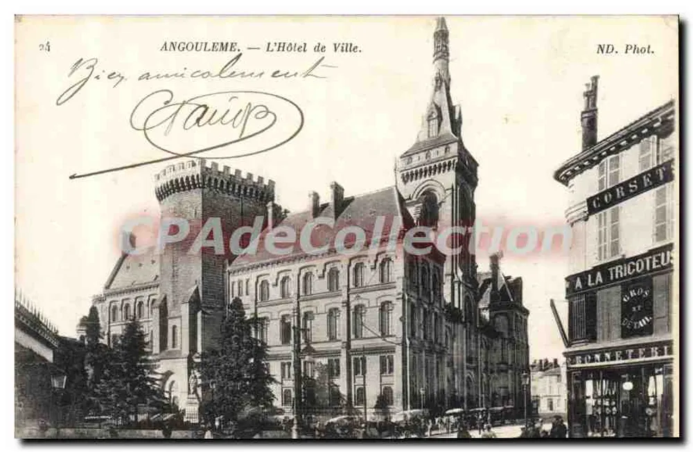Angoulême — O Hotel de Ville — ND. Fot. - Frente