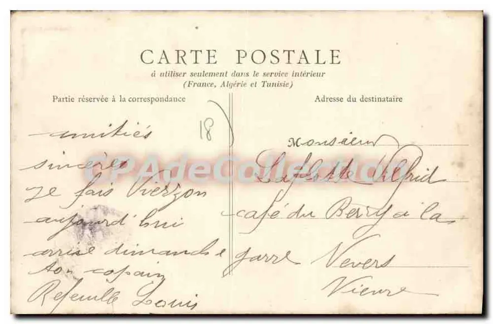 Vierzon — Vista geral — Ponte do Bassin — B.F. PARIS n°39 - Verso