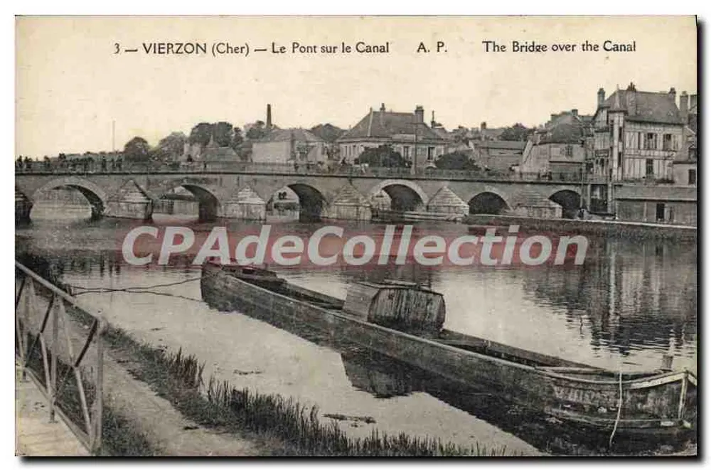 VIERZON (Cher) — O Ponte sobre o Canal — A. P. - Frente