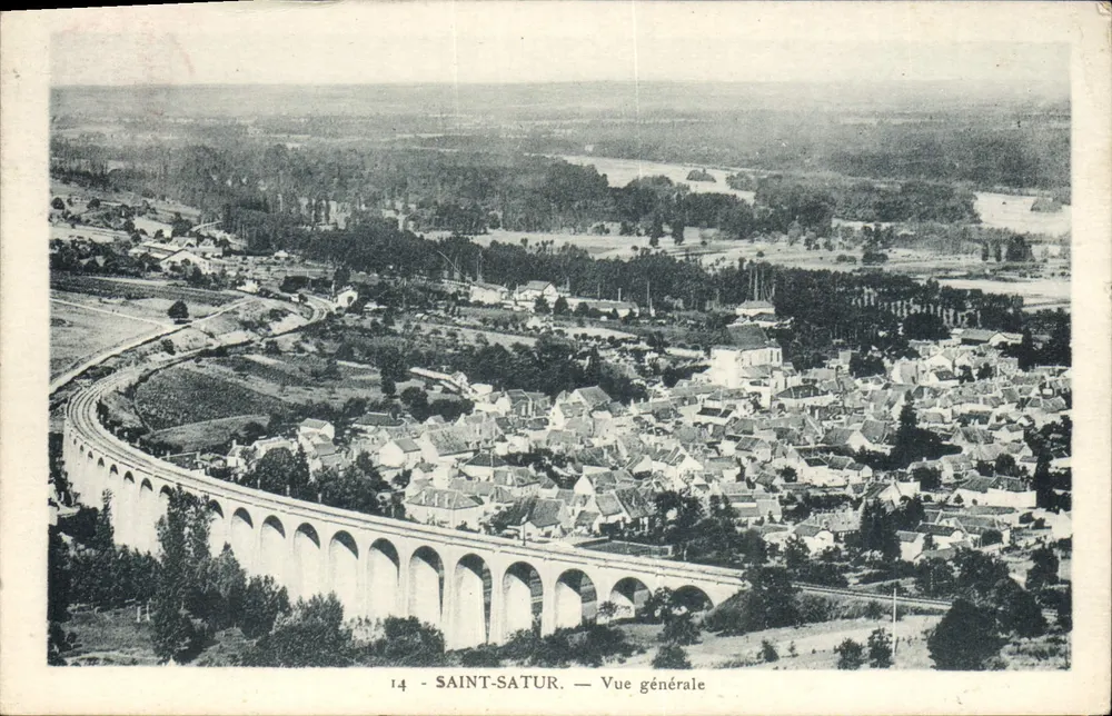 Saint-Satur — Vista generale — Edizione Eugène Gugnon, n°14 - Recto