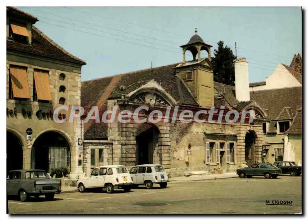 AUXONNE — Place do Castelo com feira e igreja — Edições 'LA CIGOGNE' - Frente