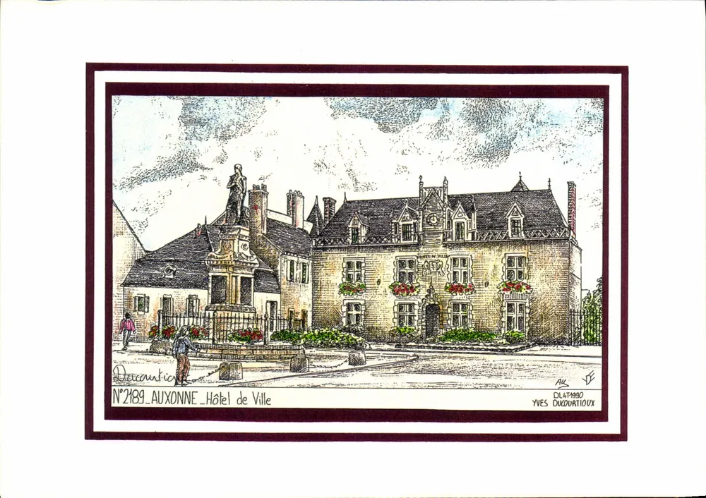 Auxonne - Hôtel de Ville — desenho de Yves Ducourtois, n°2189 - Frente