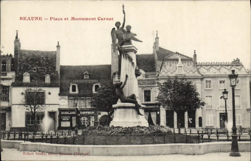 Beaune — Praça e Monumento Carnot — Ronco frères, editora, Beaune (Depositado) - Frente