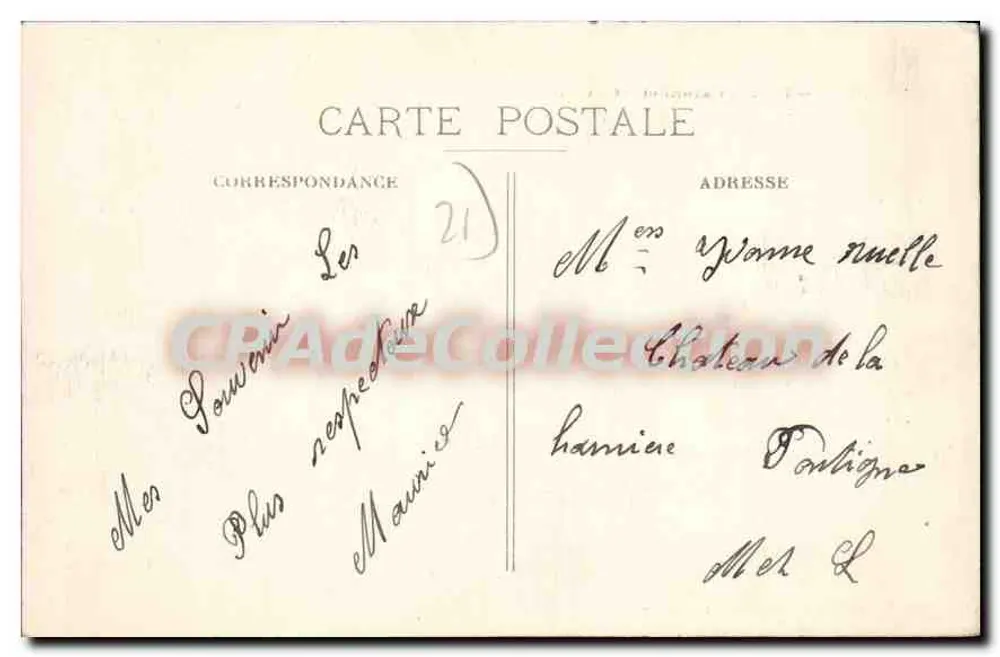Beaune — Praça e Monumento Carnot — Ronco frères, editora, Beaune (Depositado) - Verso
