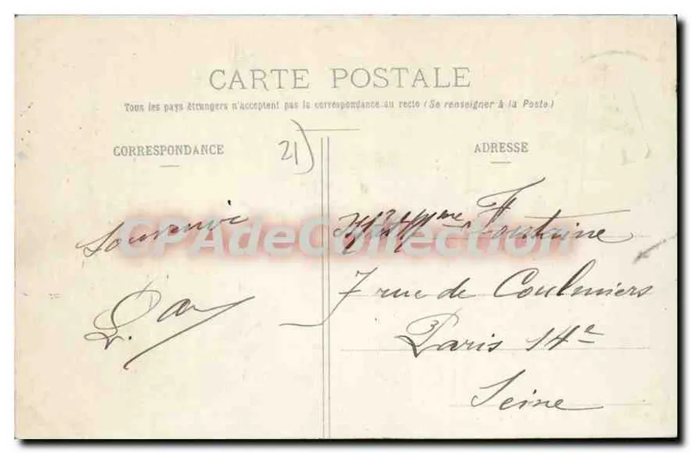 Dijon — Vue générale prise de l'Église Saint-Michel — L. V., édit. n° 97 bis - Verso