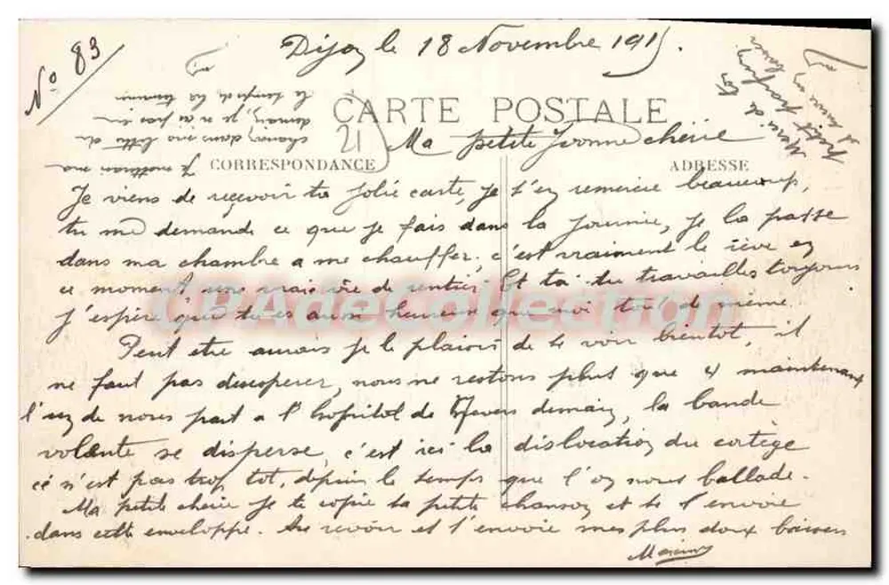 Dijon — Lycée de Jeunes Filles — Rue Condorcet - Verso