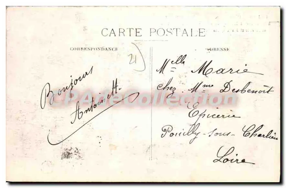 Dijon — Praça Grangier, Monument erguido em Memória de Henri e Sophie Grangier, Benefactores da Cidade e dos Hospícios 1842-1902 — 1851-1905 - Verso
