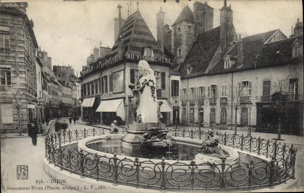 Dijon - Monument Piron (Piron, escultor) - L. V., editor - Frente