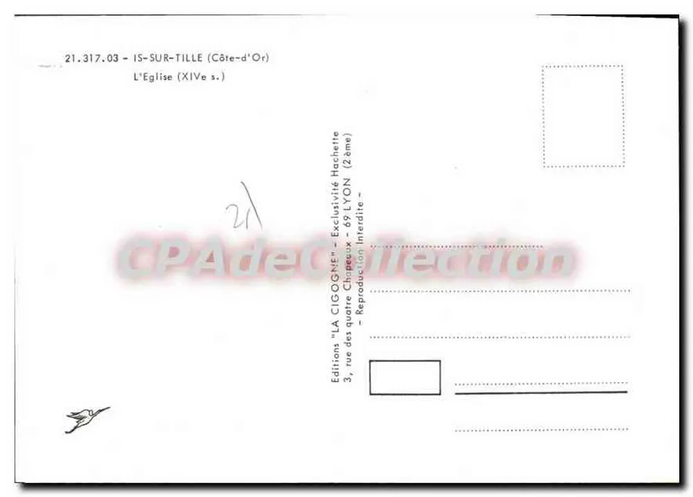 A Cigogne — A Igreja (século XIV) — Edições 'LA CIGOGNE' - Exclusividade Hachette - Verso