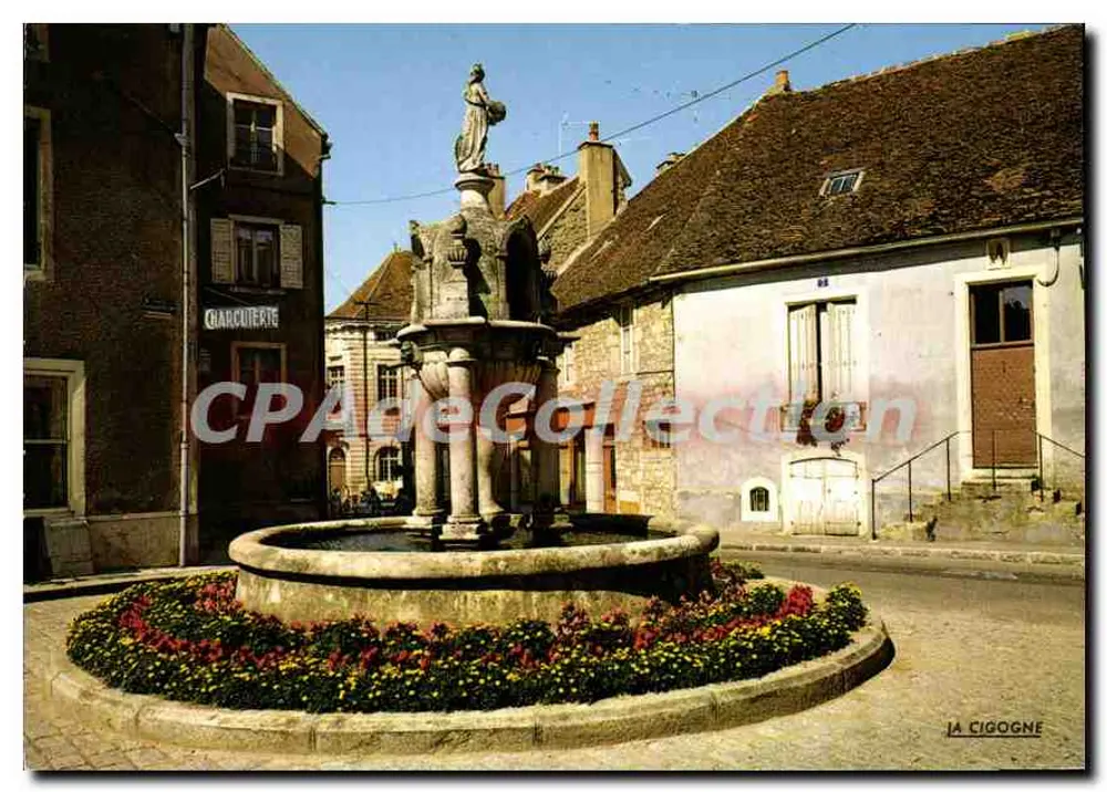 Saulieu — Praça do Dr. Rocloire e Fonte de Caristie — Edições LA CIGOGNE - Frente