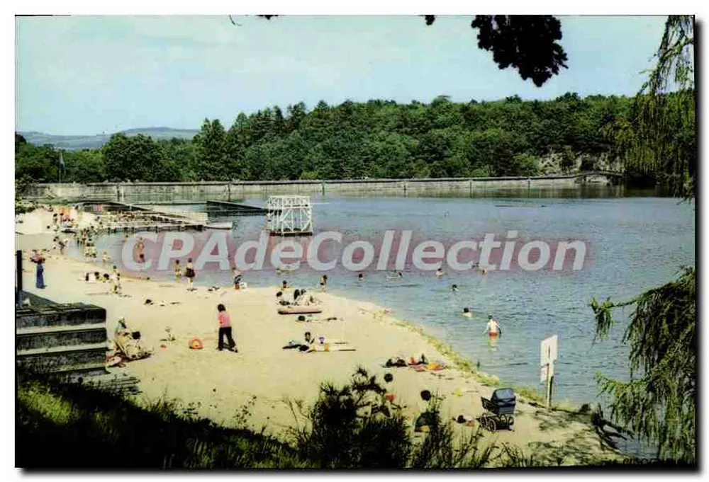 Lac de Pont, die Plage — Umgebung von SEMUR-EN-AUXOIS (Côte-d'Or) — Editions 'LA CIGOGNE' - Vorderseite