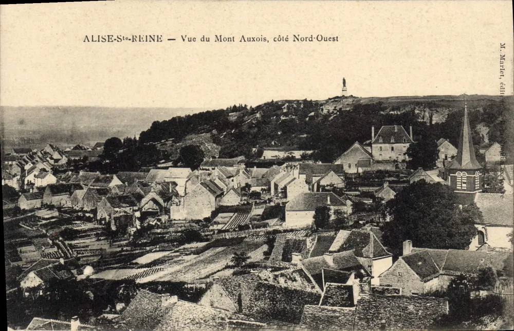 Alise-Sainte-Reine — Blick auf den Mont Auxois, Nordwestseite — M. Marlet, Verlag - Vorderseite