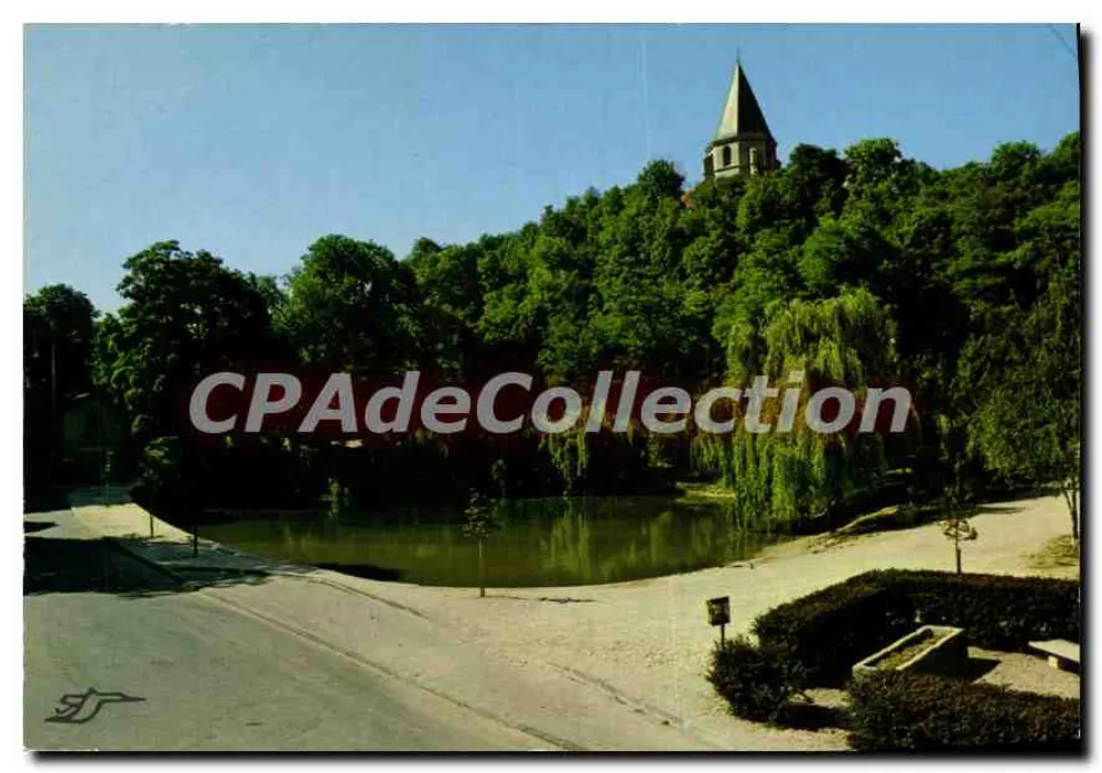 Fontaine-les-Dijon — vista do lago e da igreja — S.A.D. LYON - Frente