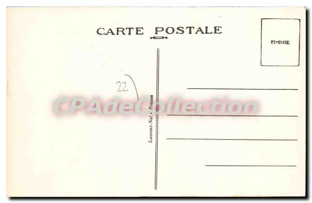 Dinan — As Casas com Arcos da rua de l'Apport — Laurent-Nel - Rennes, n° 1244 - Verso