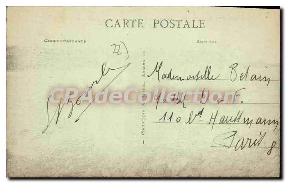 Perros Guirec - Segelboote vor Trestraou — A. B. — n°113 - Rückseite