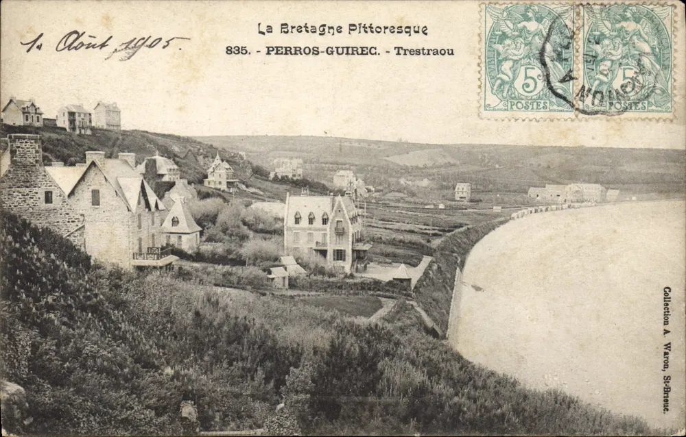 Perros-Guirec - Trestraou — A Bretanha Pitoresca, editor 835 - Frente