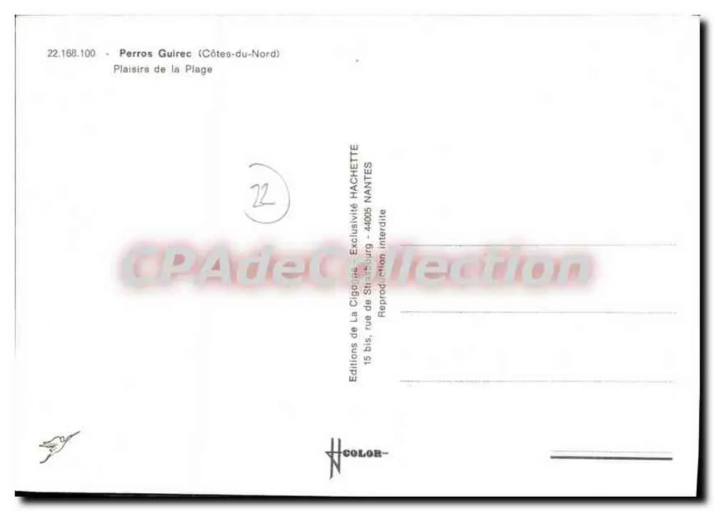 Perros-Guirec — Prazeres da praia — Éditions de La Clippline Hachette - Verso