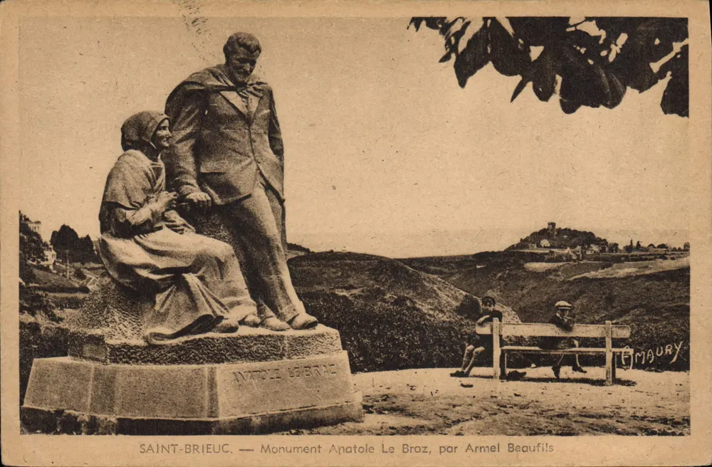 Saint-Brieuc — Monumento Anatole Le Braz, por Armel Beaufilis - Frente